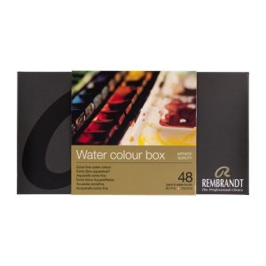 Rembrandt Watercolour metal tin set | 48 half pans + 1 brush