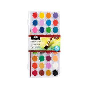 Royal & Langnickel - 36Color Watercolor Artist Paint Cake Set with Brush
