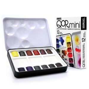 QoR mini fits 12 half pan watercolors Sets